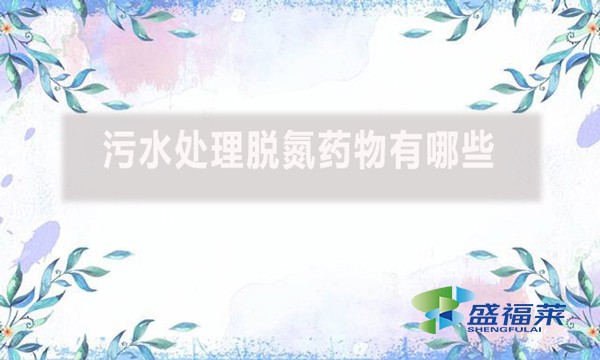 污水處理脫氮藥物有哪些？