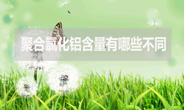 聚合氯化鋁含量有哪些不同？